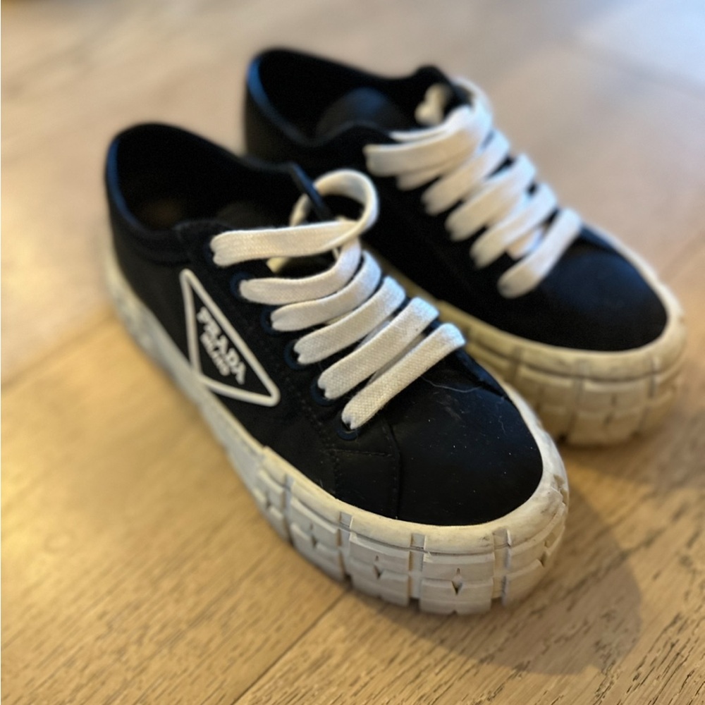 Prada - Double Wheel Re-nylon Gabardine Sneakers